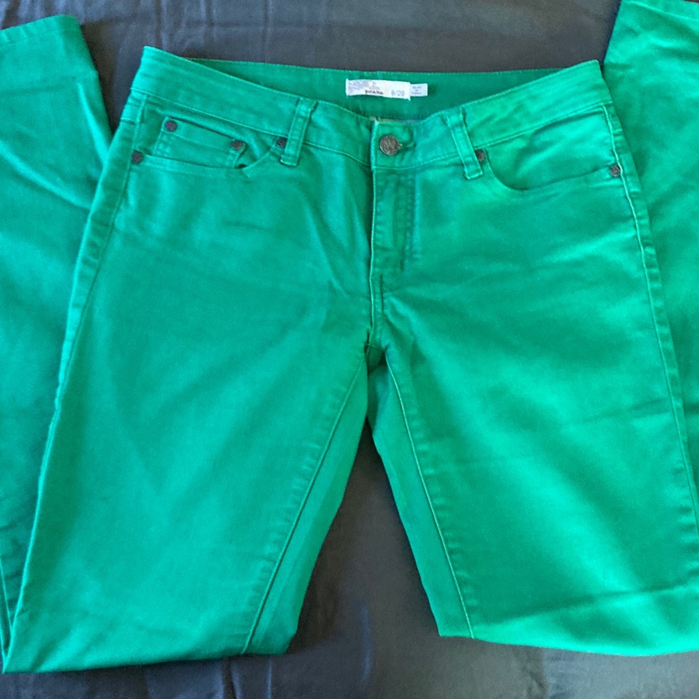 Prana green Kara jeans, organic